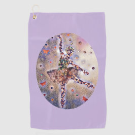 Kleiner rosa Ballerina Niedlicher Tanz Golfhandtuch