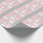 Kleiner rosa Bär Geschenkpapier (Ecke)