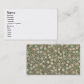 Kleiner rosa und weißer Blumentapetenentwurf Visitenkarte (Vorne/Hinten)