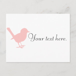 kleiner rosa Vogel Postkarte