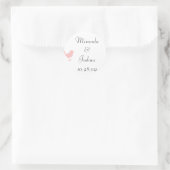 kleiner rosa Vogel Runder Aufkleber (Tasche)