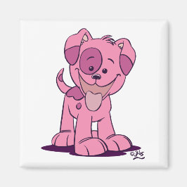 Kleiner rosa Welpenmagnet Magnet
