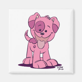 Kleiner rosa Welpenmagnet Magnet