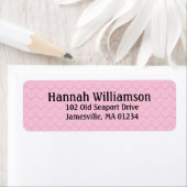 Kleiner rosafarbener Rücksendeadressen-Aufkleber S (Insitu)