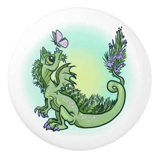 Kleiner Rosemary Dragon Keramikknauf (Vorderseite)