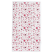 Kleiner, rot geblümter Geschenktasche