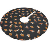 Kleiner rote Fuchs-Weihnachtsbaum-Rock Noir Polyester Weihnachtsbaumdecke (Schrägansicht)
