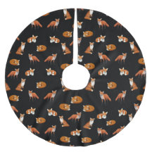 Kleiner rote Fuchs-Weihnachtsbaum-Rock Noir