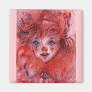 KLEINER ROTER CLOWN MAGNET