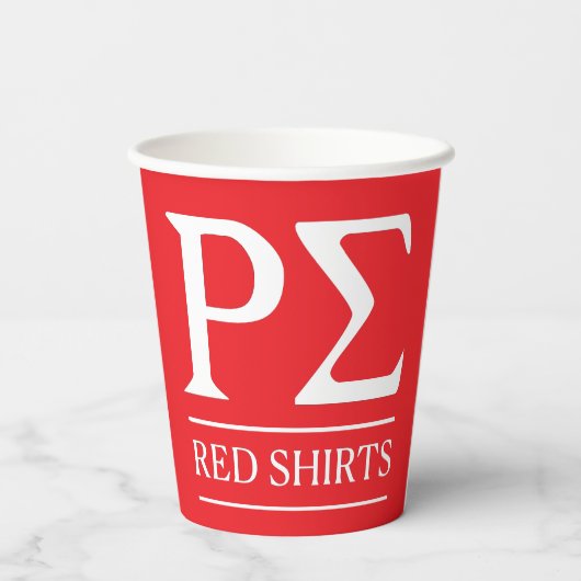 Kleiner Roter Cup Pappbecher (Rückseite)