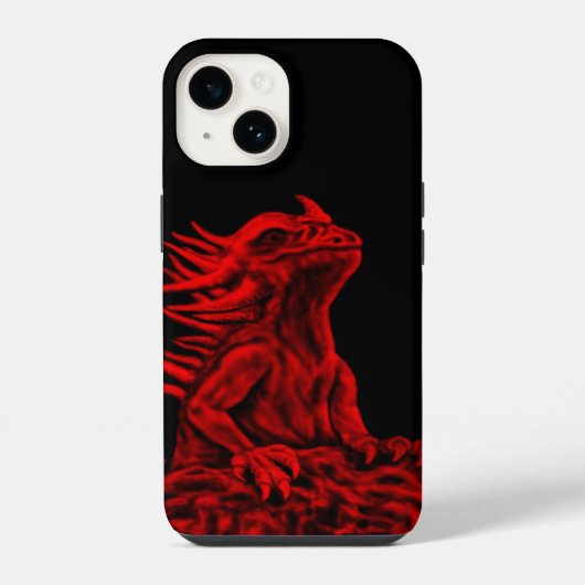 Kleiner roter Drache iPhone Hülle (Rückseite)