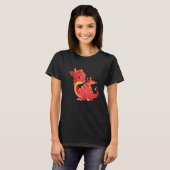 Kleiner Roter Drache mit Flügeln T-Shirt (Vorne ganz)