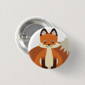 Kleiner roter Fox-Knopf Button (Vorne & Hinten)