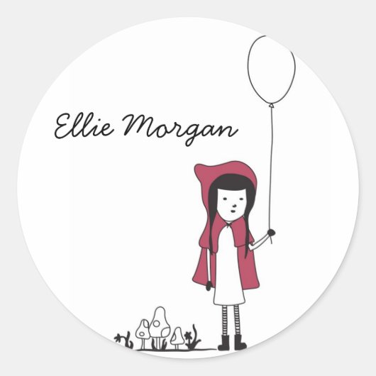 Kleiner Roter Hood Sticker (Vorderseite)