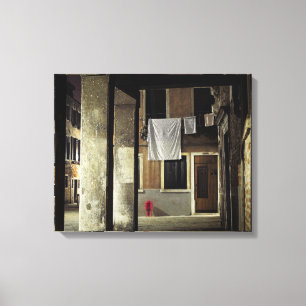 KLEINER ROTER HYDRANT LEINWANDDRUCK