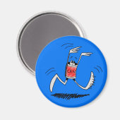 Kleiner roter Laufdosenmagnet Magnet (Vorderseite/Rückseite)