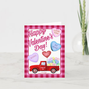 Kleiner roter LKW 4" x 5,6" Faltkarte Karte
