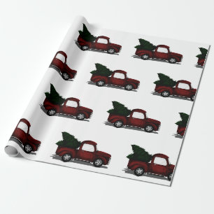 Kleiner roter LKW Geschenkpapier