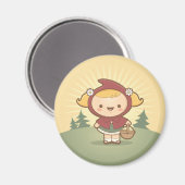 Kleiner roter Magnet (Vorderseite/Rückseite)