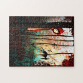 Kleiner roter Märchenwolf Puzzle (Horizontal)