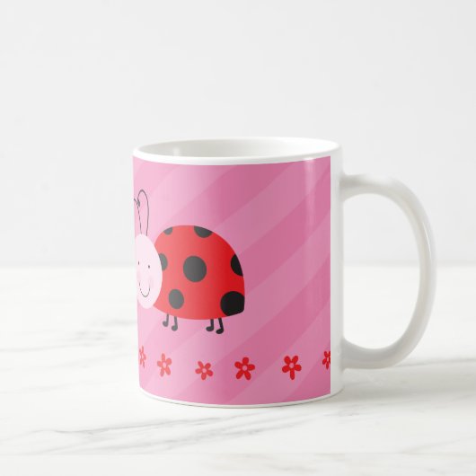Kleiner roter Marienkäfer-personalisierte Tasse (Rechts)