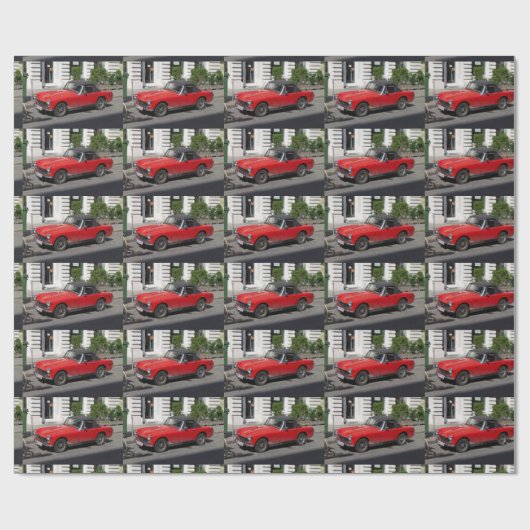 Kleiner roter MG Geschenkpapier (Flach)