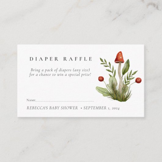 Kleiner roter Pilzspinner Windelspinner Begleitkarte (Vorderseite)