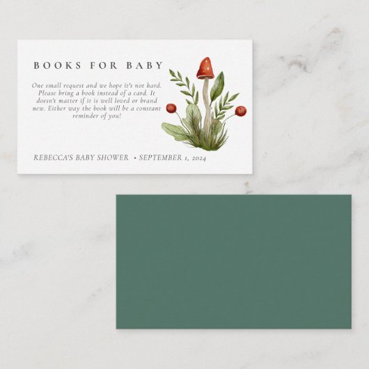 Kleiner roter Pilzspinner Windelspinner Begleitkarte (Vorne/Hinten)