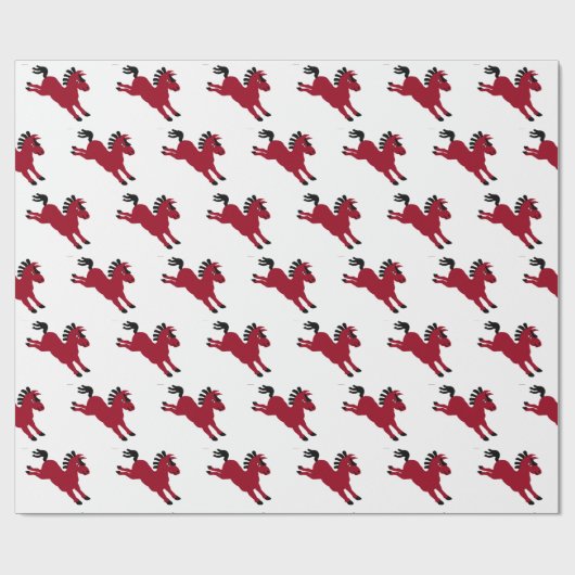 Kleiner Roter Pony-Galopp Geschenkpapier (Flach)