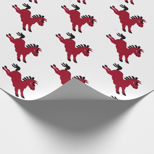Kleiner Roter Pony-Galopp Geschenkpapier (Ecke)