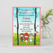 Kleiner roter Reithood Einladung (Stehend Vorderseite)