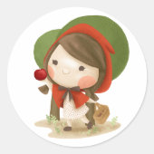 Kleiner roter Reitsticker Runder Aufkleber (Vorderseite)