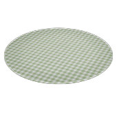 Kleiner Salbei und weißes Gingham Schneidebrett (Ecke)