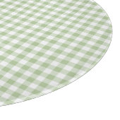 Kleiner Salbei und weißes Gingham Schneidebrett (Ecke)
