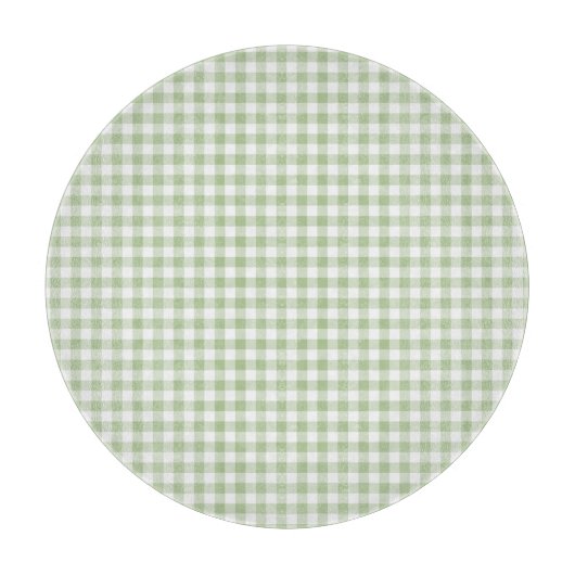 Kleiner Salbei und weißes Gingham Schneidebrett (Vorderseite)