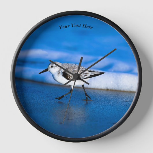 Kleiner Sanderling-Vogel auf See Uhr (Vorderseite)