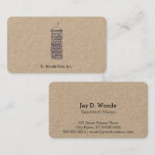 Kleiner Sandwich Visitenkarte (Vorne/Hinten)