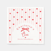 Kleiner Schatz 1. Geburtstag Valentinstag Serviette (Vorderseite)