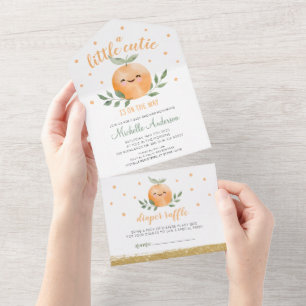 Kleiner Schatz ist auf dem Weg Baby Shower All In One Einladung