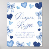 Kleiner Schatz Valentinstag-Windel-Raffel-Schild Poster (Vorne)