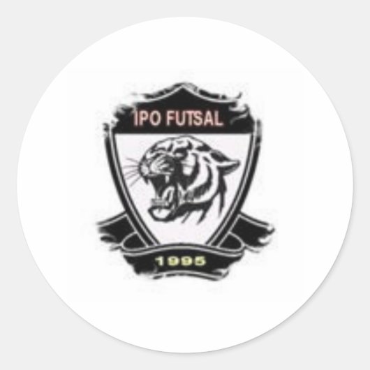 KLEINER Schild extra IPO FUTSAL Runder Aufkleber (Vorderseite)