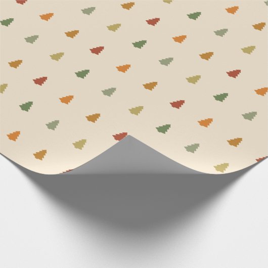 Kleiner schlichter Baumgeflecht Winterurlaub Geschenkpapier (Ecke)