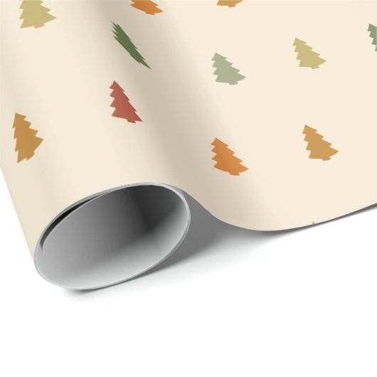 Kleiner schlichter Baumgeflecht Winterurlaub Geschenkpapier (Rolleneckpunkt)