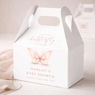 Kleiner Schmetterling auf dem Weg Neutrale Babypar Geschenkschachtel