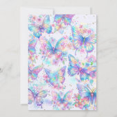 Kleiner Schmetterling ist unterwegs mit Lila Babyd Einladung (Rückseite)