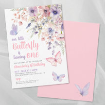 Kleiner Schmetterling Pink Mädchen 1. Geburtstagsf
