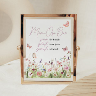 Kleiner Schmetterling Wildblume Mom Osa Bar Poster