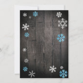 Kleiner Schneeflocken auf dem Weg Babydusche Einla Einladung (Rückseite)