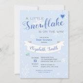 Kleiner Schneeflocken Babydusche Einladung (Vorderseite)