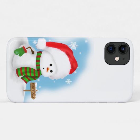 Kleiner Schneemann iPhone 4 Fall Case-Mate iPhone Hülle (Rückseite (Horizontal))